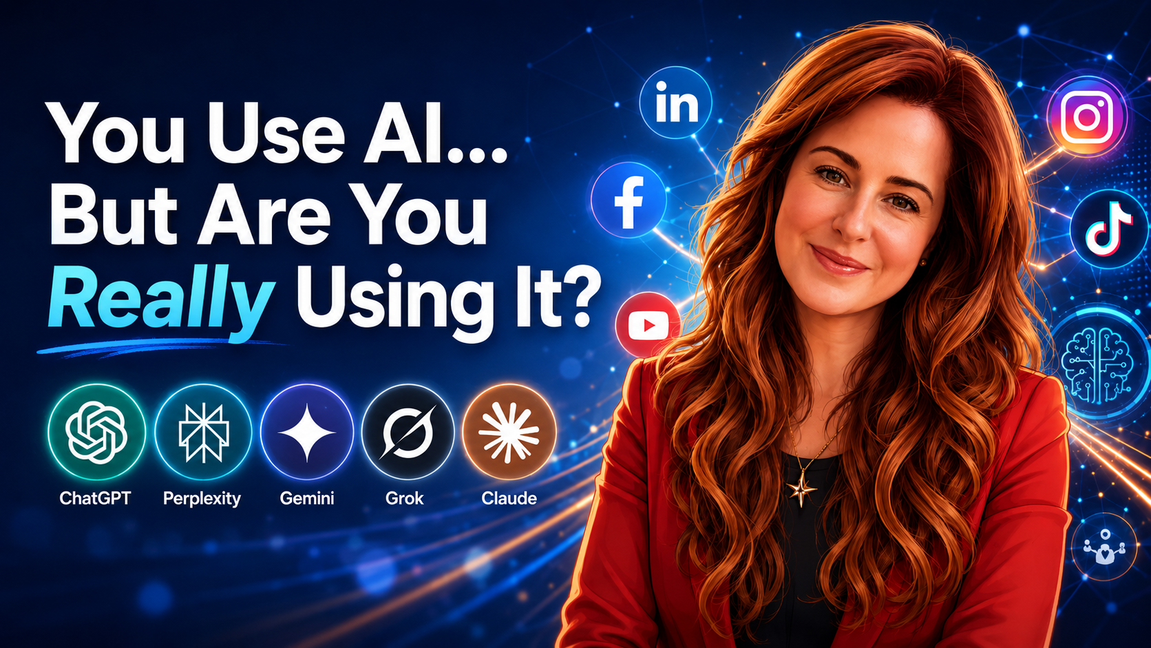 Lauren teaching AI and social media strategy